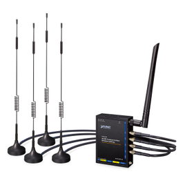 Planet ICG-2210W-NR-EU Gateway Industrial Inalámbrico Compacto 5G NR Negro, Montaje en Pared/DIN, 2 Puertos LAN, IP30, Externo