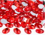 Innspiro Gemas Decorativas Acrílicas Ovaladas Rojas 13x18mm