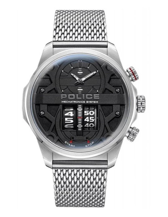 Police Rotorcrom Black Dial SS Mesh Rotor PEWJG0006504 Police Rotorcrom Black Dial SS Mesh Rotor PEWJG0006504