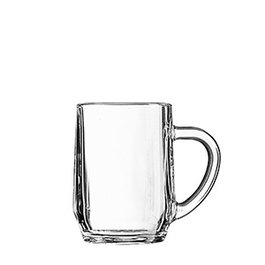 HAWORTH Jarra de Cerveza de Vidrio 28 cl / 280 ml, Borde Grueso, Altura 103 mm (Set de 6)