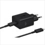 Samsung Adaptador de carga rápida 45W con cable USB-C, EP-T4511XBEGEU, Negro