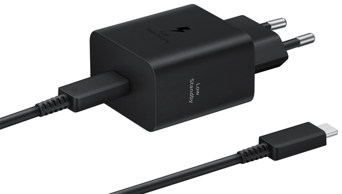 Samsung Adaptador de carga rápida 45W con cable USB-C, EP-T4511XBEGEU, Negro