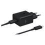 Samsung Adaptador de carga rápida 45W con cable USB-C, EP-T4511XBEGEU, Negro