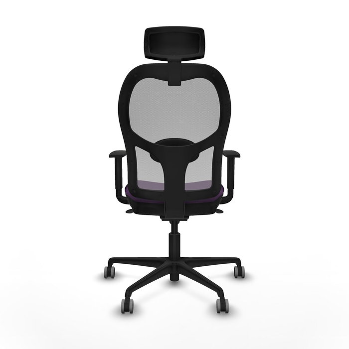 PIQUERAS Y CRESPO Silla de oficina Jorquera con mecanismo Sincro, tela morada y malla gris PIQUERAS Y CRESPO Silla de oficina Jorquera con mecanismo Sincro, tela morada y malla gris