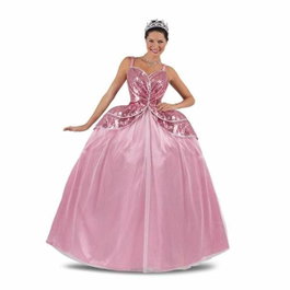 My Other Me Disfraz Princesa Rosa con Tiara, Vestido y Enagua Talla S