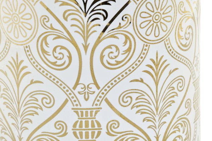 DKD Home Decor Paraguero Romantico Blanco Dorado 22 x 46 x 22 cm (2 Unidades)
