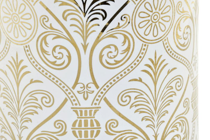 Paraguero Romantico DKD Home Decor Blanco Dorado 22 x 46 x 22 cm (2 Unidades) Paraguero Romantico DKD Home Decor Blanco Dorado 22 x 46 x 22 cm (2 Unidades)