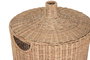 DKD Home Decor Set de 2 Cestas de Ratán y Metal Natural 42x42x63 cm