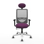 PIQUERAS Y CRESPO Silla de oficina Zulema con mecanismo Sincro/Traslack, Morado y Gris