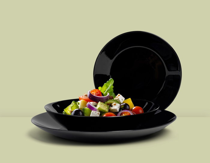 La Mediterranea Vajilla Opal 12 Piezas Colección Argon 25/20/18 cm (2 Unidades)