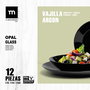 La Mediterranea Vajilla Opal 12 Piezas Colección Argon 25/20/18 cm (2 Unidades)