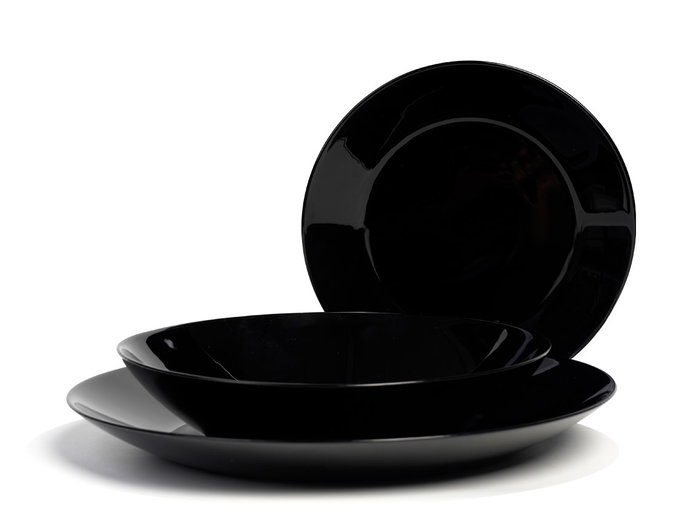 La Mediterranea Vajilla Opal 12 Piezas Colección Argon 25/20/18 cm (2 Unidades)