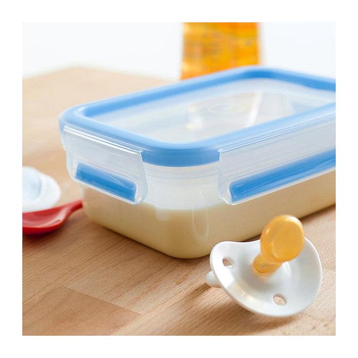 Emsa 508566 - Set de 3 Frischhaltedosen Clip & Close, Rectangular, Transparente, BPA Free, TPE, Apto Lavavajillas y Microondas, 167 * 226 * 99 mm