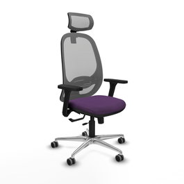 PIQUERAS Y CRESPO Silla de oficina Cilanco con mecanismo Sincro/Traslack Morado y Gris