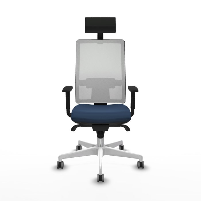 PIQUERAS Y CRESPO Silla de oficina Horna con mecanismo Sincro, Azul marino y Blanco PIQUERAS Y CRESPO Silla de oficina Horna con mecanismo Sincro, Azul marino y Blanco