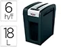 Rexel MC6-SL Destructora de Documentos Microcorte Capacidad 6 Hojas Grapas Clips Tarjetas y CD Papelera 18L