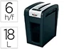 Rexel MC6-SL Destructora de Documentos Microcorte Capacidad 6 Hojas Grapas Clips Tarjetas y CD Papelera 18L