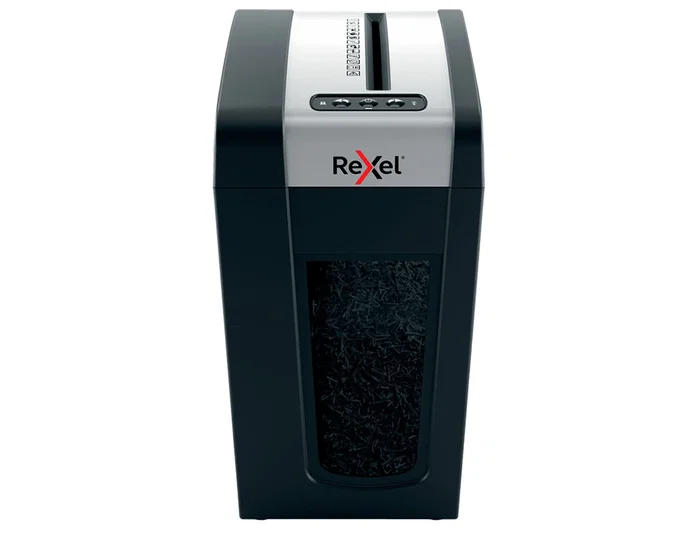 Rexel MC6-SL Destructora de Documentos Microcorte Capacidad 6 Hojas Grapas Clips Tarjetas y CD Papelera 18L