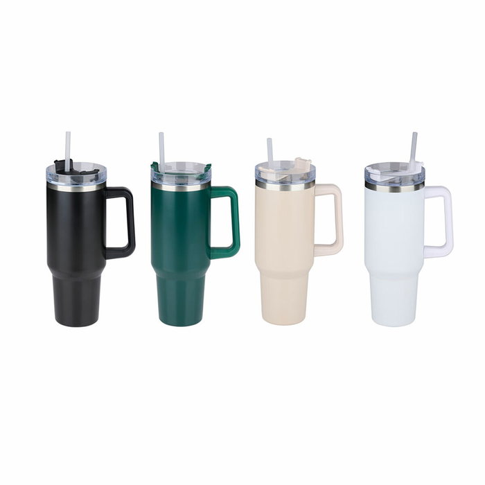 Interne Alpina Taza termo de 1200 ml con pajita, colores surtidos