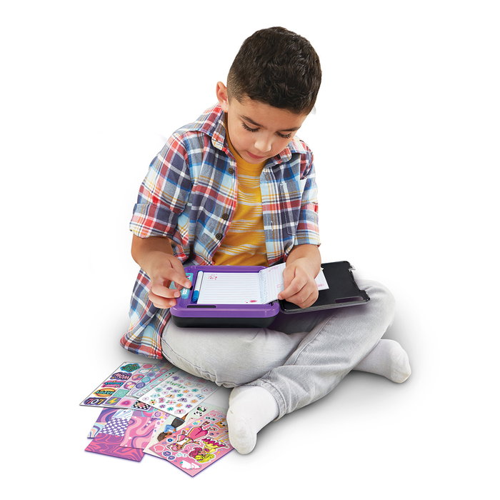 V-TECH Kidisecrets 365 Mi Diario de Audios Secretos Negro - Diario Personalizable con Grabación de Voz, Código Secreto, +5 Años