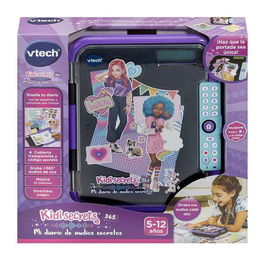 VTech Kidisecrets 365 Mi Diario de Audios Secretos Negro, Diario Personalizable para Grabar Nota de Voz por Día, para Niños 5 a 12 Años