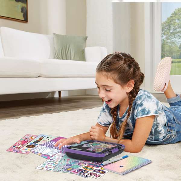 VTech Kidisecrets 365 Mi Diario de Audios Secretos Negro, Diario Personalizable para Grabar Nota de Voz por Día, para Niños 5 a 12 Años