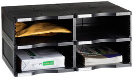 Modulo Archivo 2000 Archivodoc A4 Apaisado 4 Cajones Jumbo Negro