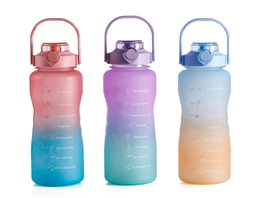 DKD Home Decor Pack de 3 Botellas de 2000 ml Libres de BPA con Cierre Hermético