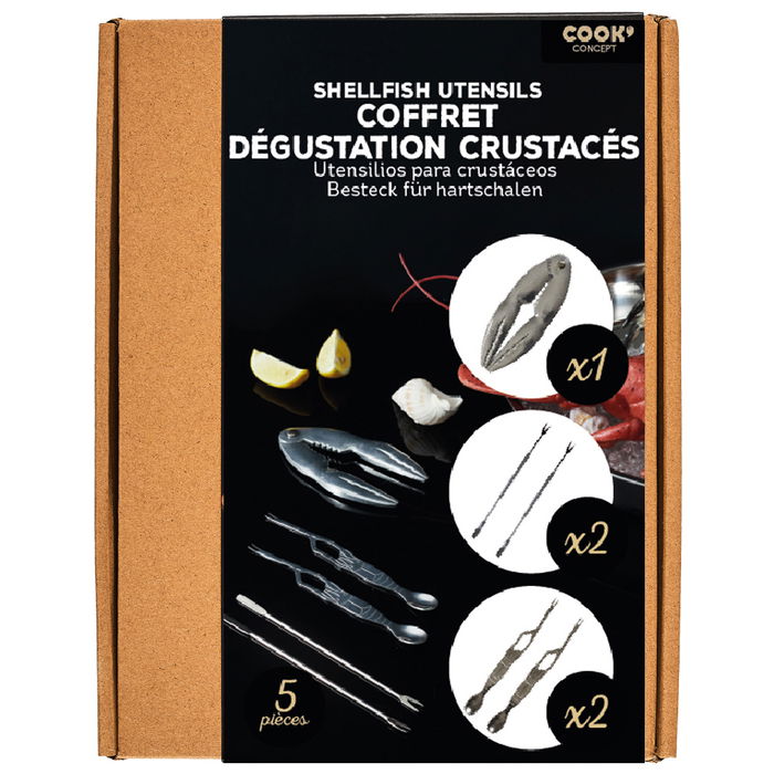 Cook Concept Juego De 5 Piezas Marisco Acero Inoxidable Colección Table En Fête