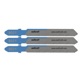 Wolfcraft Hojas de sierra de calar HSS vástago en T corte fino 3 mm