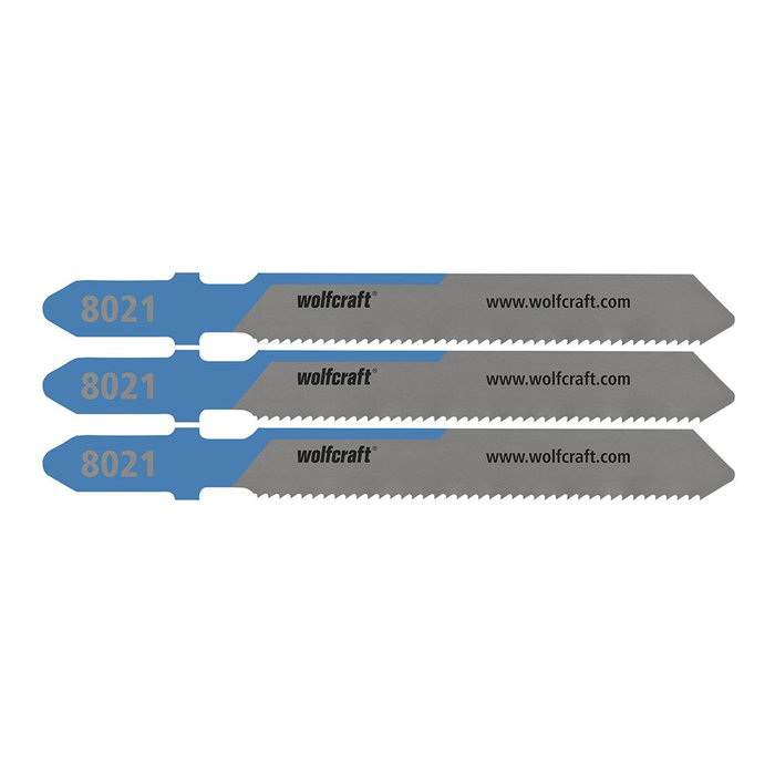 Wolfcraft Hojas de sierra de calar HSS vástago en T corte fino 3 mm Wolfcraft Hojas de sierra de calar HSS vástago en T corte fino 3 mm