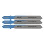 Wolfcraft Hojas de sierra de calar HSS vástago en T corte fino 3 mm