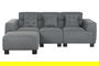DKD Home Decor Sofá Moderno Gris Oscuro 231 x 170 x 82 cm