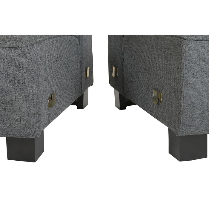 DKD Home Decor Sofá Modular Gris Oscuro DKD Home Decor Sofá Modular Gris Oscuro