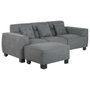 DKD Home Decor Sofá Modular Gris Oscuro