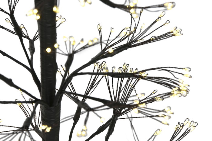 DKD Home Decor Árbol LED Metal 40x40x120 Luz Cálida Negro