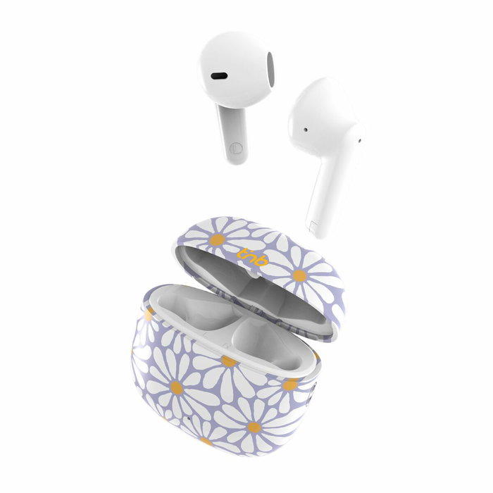 TNB Auriculares inalámbricos colección FLOR blanco y morado TNB Auriculares inalámbricos colección FLOR blanco y morado