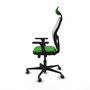 PIQUERAS Y CRESPO Silla de oficina Jorquera con mecanismo Sincro/Traslack, Verde y Blanco