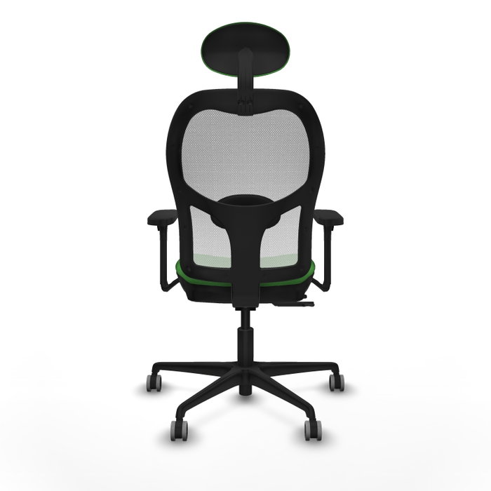 PIQUERAS Y CRESPO Silla de oficina Jorquera con mecanismo Sincro/Traslack, Verde y Blanco
