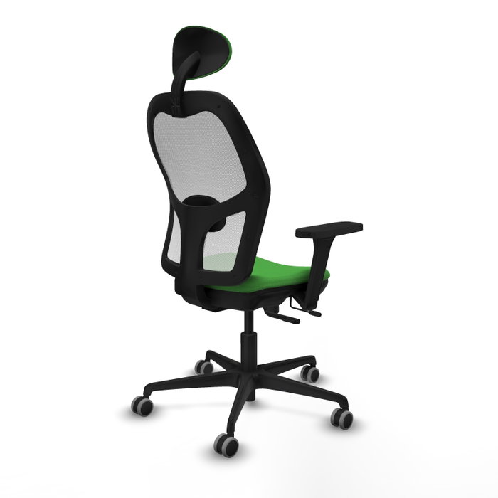 PIQUERAS Y CRESPO Silla de oficina Jorquera con mecanismo Sincro/Traslack, Verde y Blanco