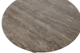 DKD Home Decor Centro Mesa Scandi Marron Marmol Travertino 30 x 8 x 30 cm