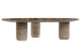 DKD Home Decor Centro Mesa Scandi Marron Marmol Travertino 30 x 8 x 30 cm