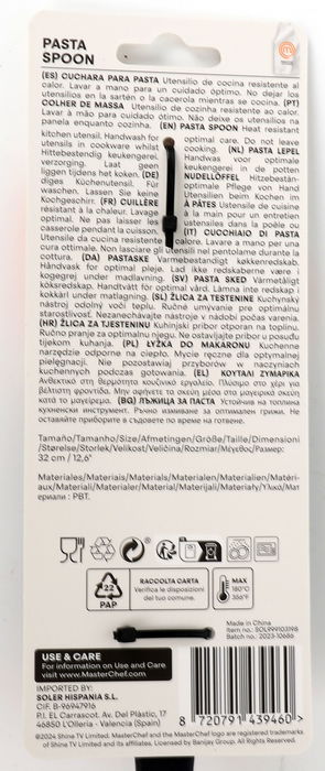 Masterchef Cuchara Pasta 34.3 cm x 6.9 cm x 5.2 cm (24 Unidades)