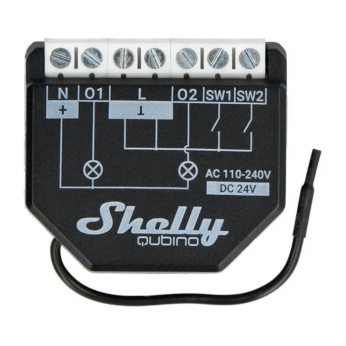 Shelly Qubino WAVE 2PM Interruptor inteligente 16A 2 canales