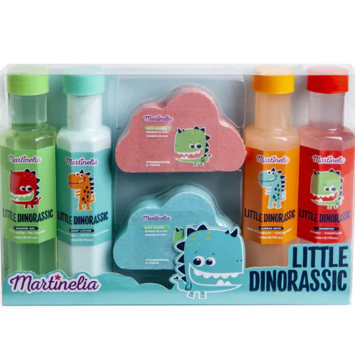 Martinelia Set de Baño Infantil Little Dinorassic con Esponja de Dinosaurio, para Niños