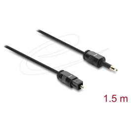 DeLOCK Cable de audio Toslink a Mini-TOSLINK 1,5 m Negro