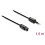 DeLOCK Cable de audio Toslink a Mini-TOSLINK 1,5 m Negro