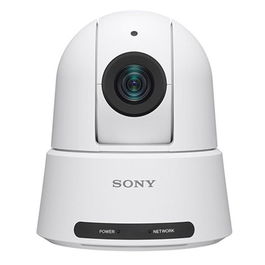 Sony Cámara PTZ 4K UHD SRG-A40/WC con Zoom Óptico 20x, Encuadre Automático por IA, Conectividad PoE+, Blanca - Ideal para Reuniones, Educación y Streaming