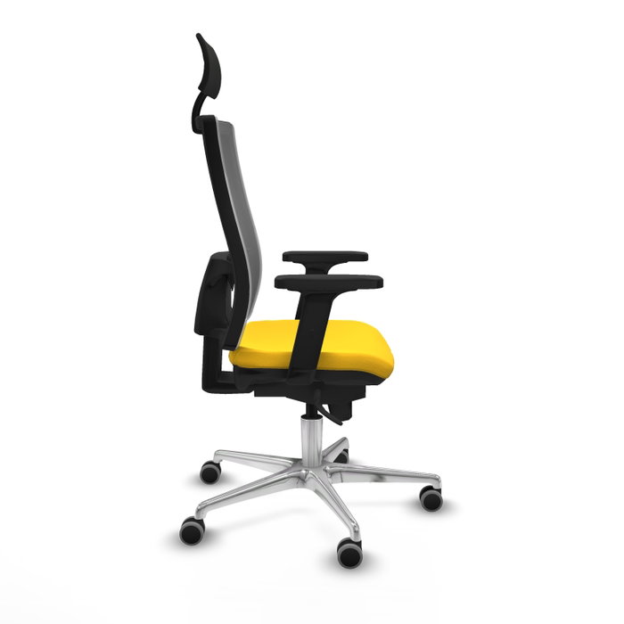 PIQUERAS Y CRESPO Silla de oficina Horna con mecanismo Sincro, Amarillo y Gris