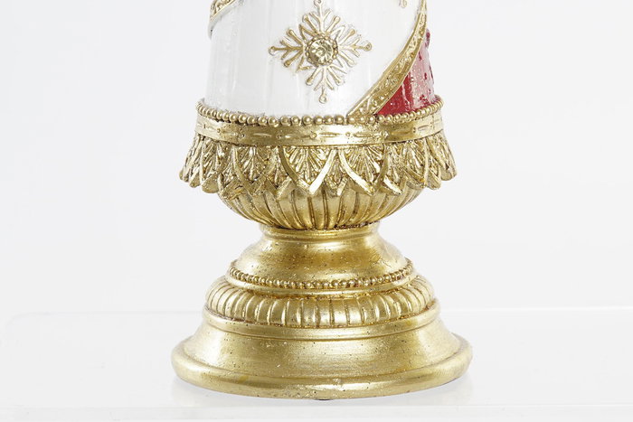 DKD Home Decor Figura Navidad Moderna Rojo Blanco Dorado 10 x 35.5 x 10 cm Resina